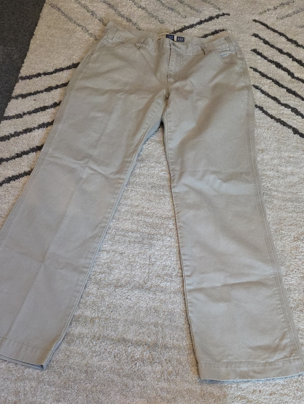 GAP Women's Straight Leg Carpenter Pants in Light Beige